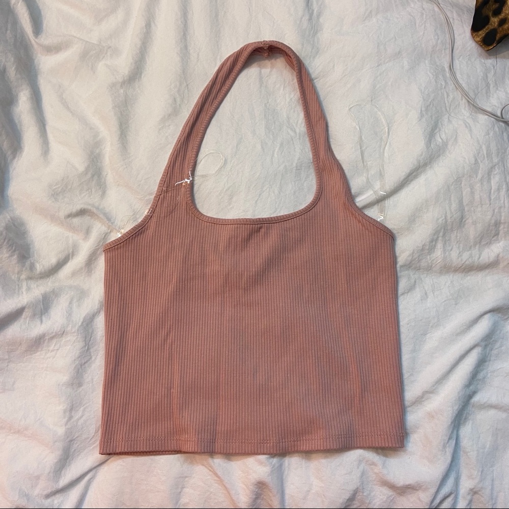 Pink halter top